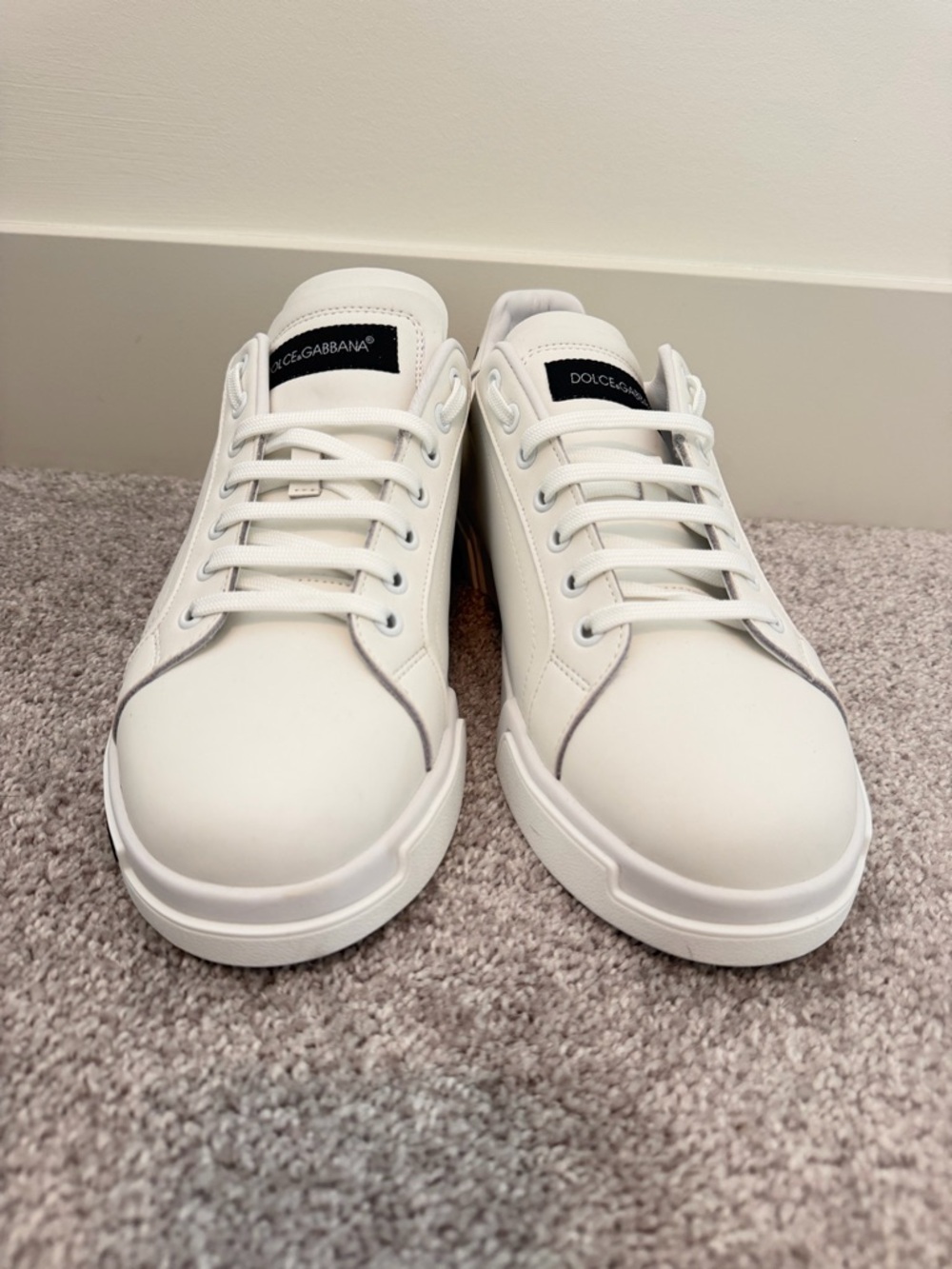 Dolce & Gabbana Men’s cream white sneakers